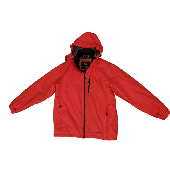 Free Country Live In It Men Medium Water Resistant Wind Breaker Red Zip - Picture 1 of 16
